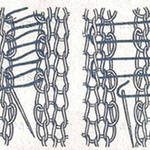 Вертикальный трикотажный шов по лицевой стороне