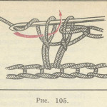 2 столбика с накидом, вывязанные из одной петли основания крючком